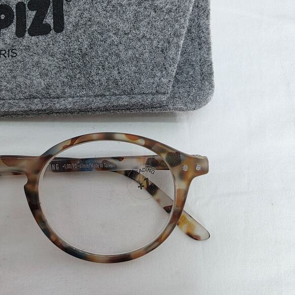 Izipizi Unisex Reading Glasses #D C18 EEC  +1.00/PD =61mm  Blue Tortoise New - Picture 3 of 11